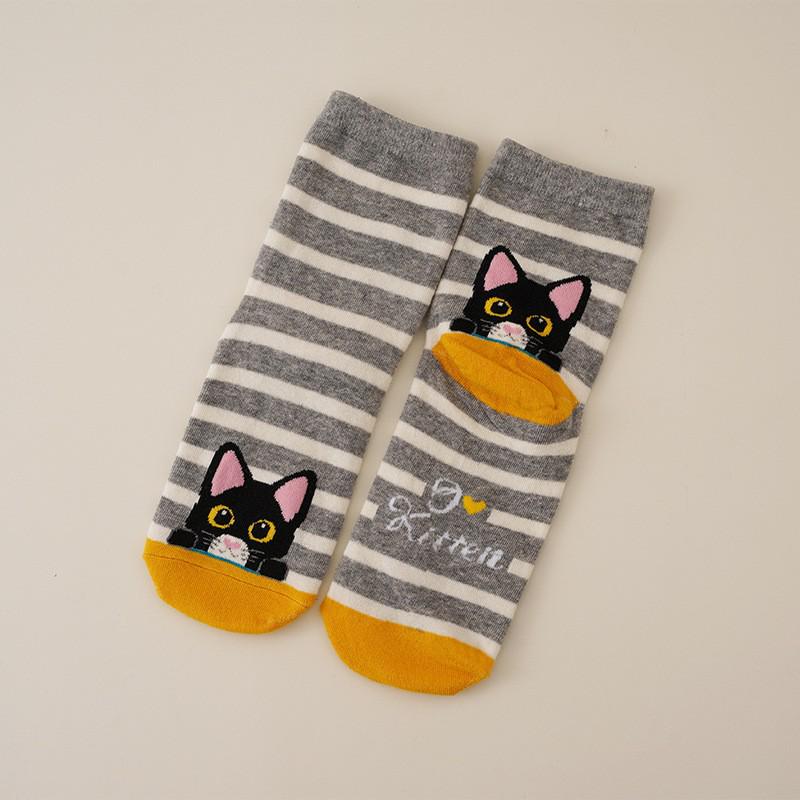 Spring & Autumn Cute 3D Cat Ear Mid-Calf Socks for Women