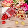 Xiaomi 6/30/60/120Pcs Valentine's Day Red Heart Organza Bags Gift Bags Pouches Jewelry Candy Packaging  Drawstring Bags for Wedding