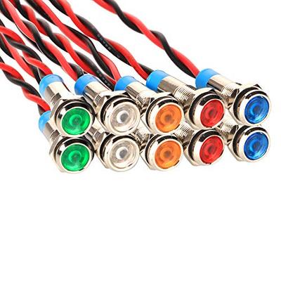 10 Installed 6mmled Metal Indicator Light 12V24V Waterproof Car Marine Panel Light Color