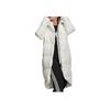 adidas Women Big Baffle Hooded Down Coat Zipper Design Warm Thickened Outdoor Casual Outerwear White GQ2509