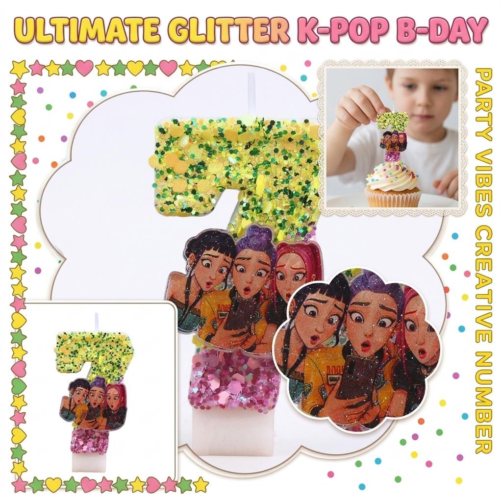 Fashion Cartoon Creative Birthday Candles Party Digital Candles