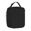 Bestselling Polka Dot Dress Pattern Office Style Compact Lunch Bag Camping Meal Waterproof Lunch Bag