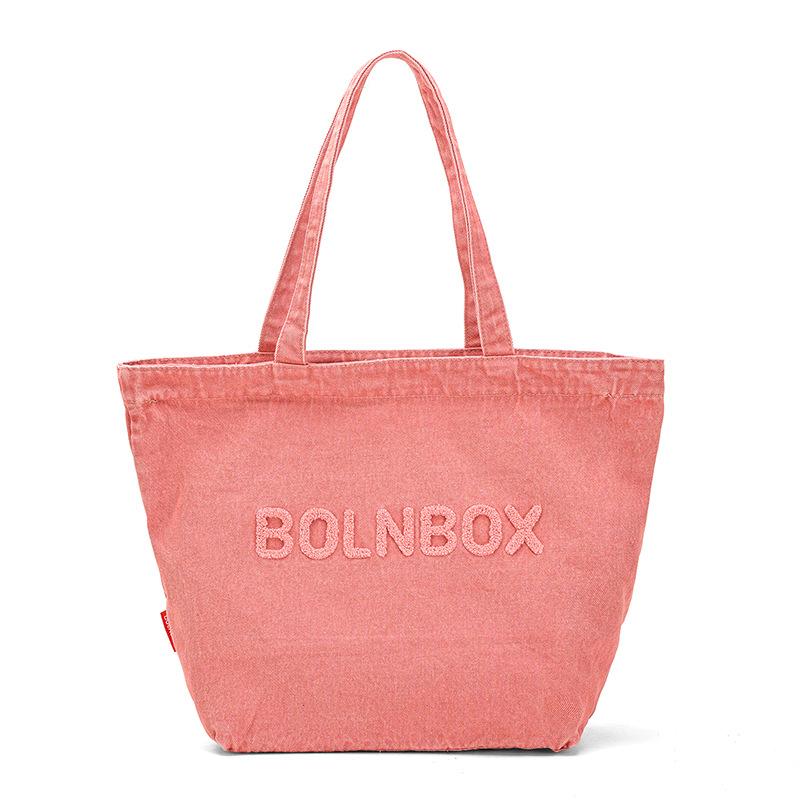 Letter Embroidered Tote Bag Large Capacity Shoulder Bag Women s Bag розовый