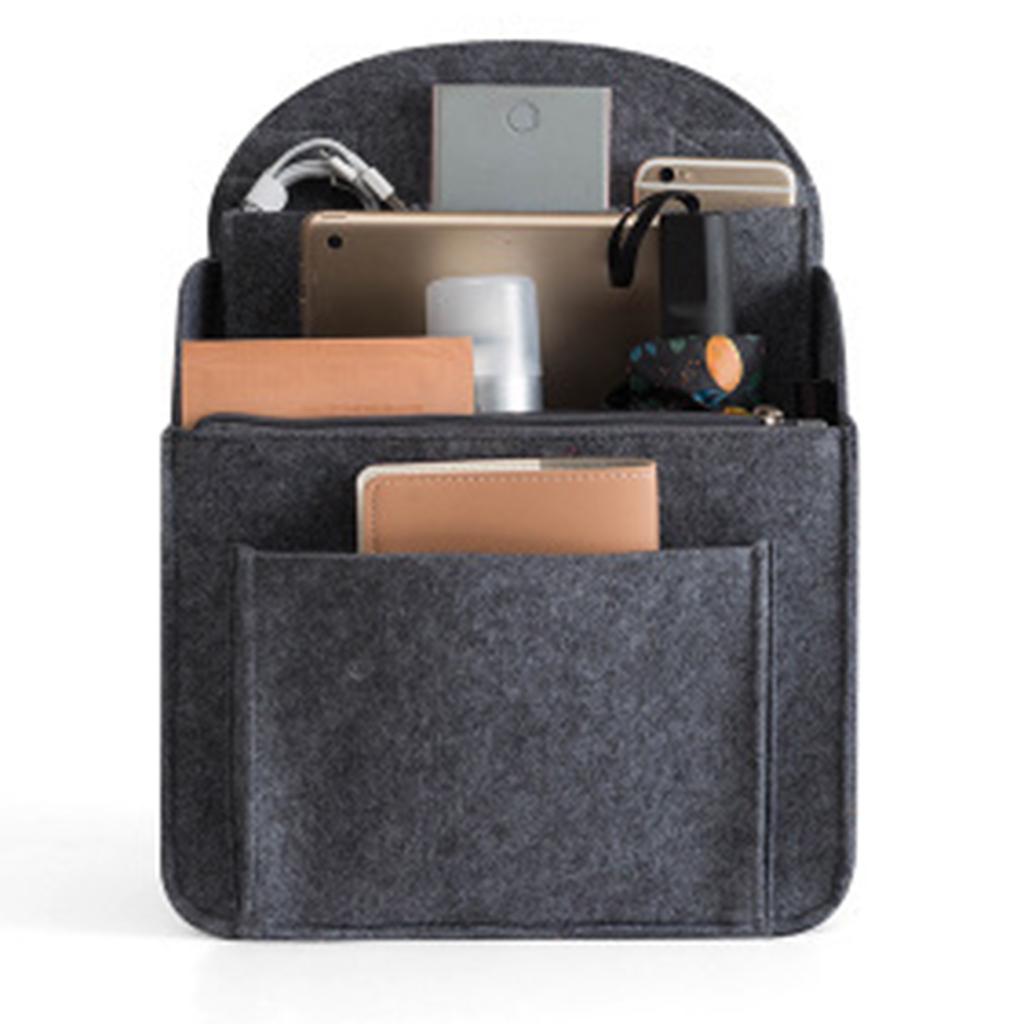 Rucsac Organizator Inserție Geantă Mică Divizor Geanta de umăr Geantă de mână Buzunar cu inserție din pâslă Rucsac mare Poșetă pentru femeie