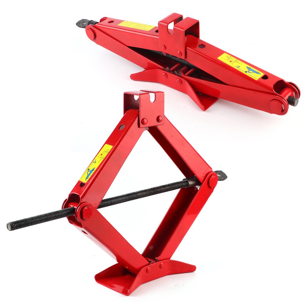 Scissor Jack Professional Car Trunk Tire Iron Handle Lifting Tool Red for Outdoors2T