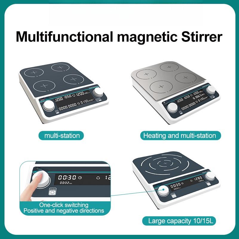 Hot Plate Lab Large Capacity Heating Magnetic Mixer Laboratory Digital Display Multi-position Magnetic Stirrer
