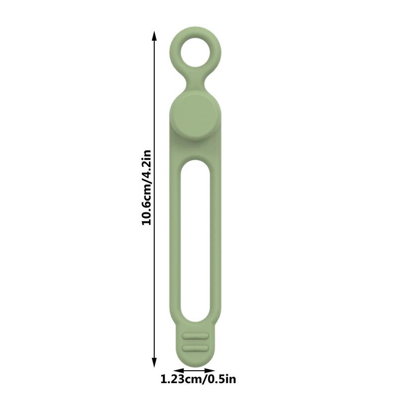 5 Pieces Cord Ties Silicone Cable Wire Ties Buckle Design Reusable Soft Cord Wraps for Kitchen Appliance Cord USB Charging Cable