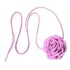 Elegant Floral Choker Necklace Stylish Gothic Fabric Flower Rope Necklace Fabric Material Floral Neckpiece for Women