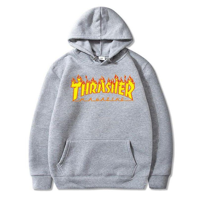 Stylish Flame Print Plus Size Men's Hooded Sweatshirt Sweater
