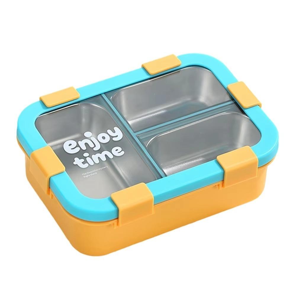 Leak-proof Divided Compartments Insulated Lunch Box Sealed Lid Food Container School Lunch