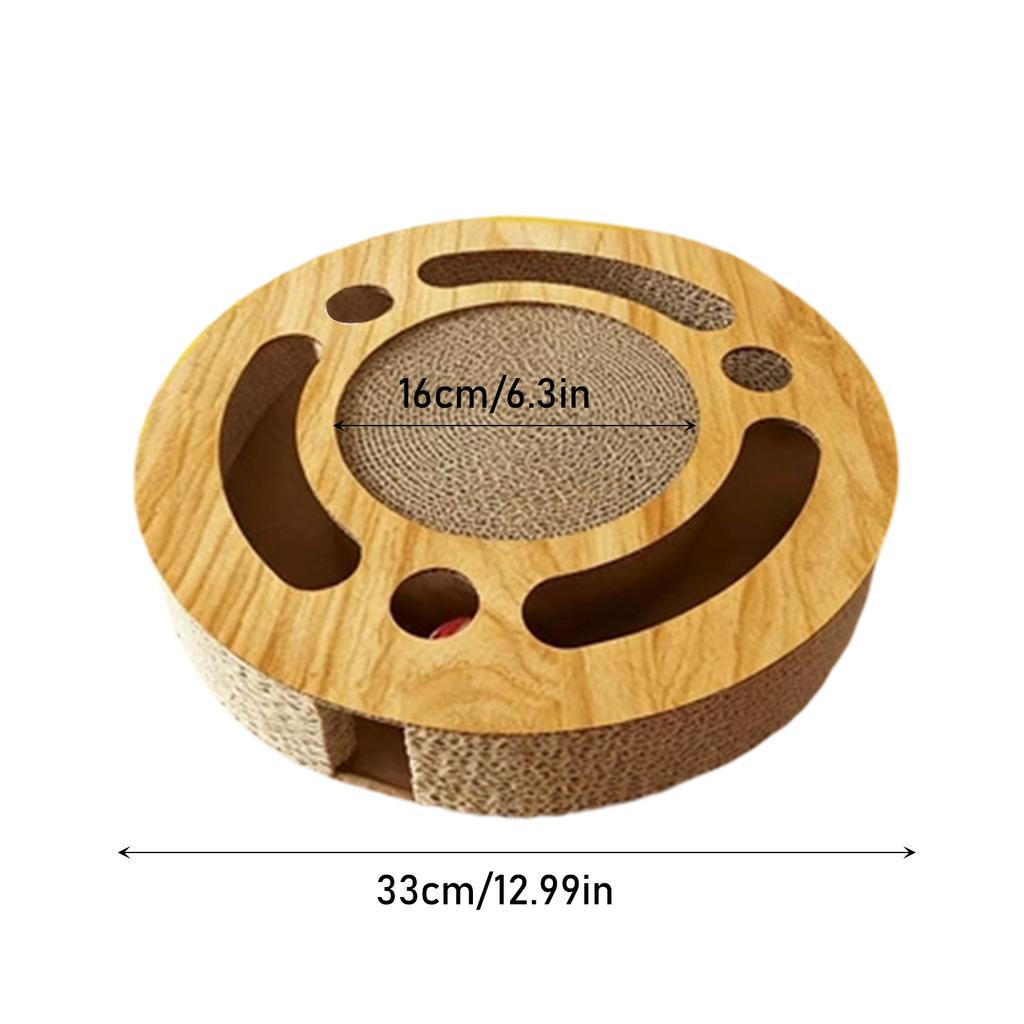 Corrugated Paper Cat Scratching Board Digging Ball Toys Interactive Cat Scratch Board With Ball Track Entertainment Pet Toy