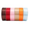 Wire Edge Grosgrain Ribbon Custom Gold Foil Logo Eco-Friendly Polyester Satin Roll Wedding Birthday Christmas Holiday Gift