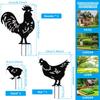 3Pcs Chicken Garden Stakes Metal Garden Chicken Decoration Creative Rooster Silhouette Lawn Stakes Decorative NEW
