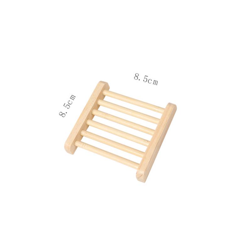 

Eco-friendly Soap Dishes Natural Wood Soap Tray Holder Home Kitchen Bathroom Soap Draining Rack Organizer Bathroom Accessories 1pc