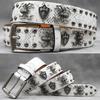 Original Skull Rivet Belt Punk Men'S Belt Women'S Snake Pattern Decorative Belt