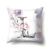Decorative 26 Letters Polyester Pillow Case For Sofa Alphabet Flowers Printed Cushion Cover Case Home Decor Almofada 45X45Cm