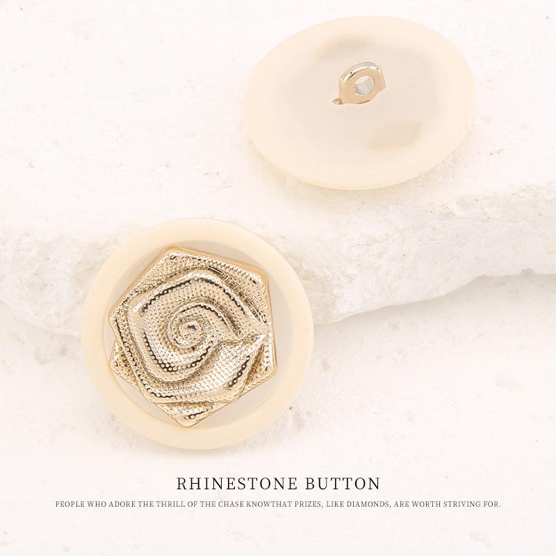 5pcs Metal Resin Combination Button Coat Trench Coat Gold Button Sweater Jacket Cardigan Small Fragrant Style Silver Button