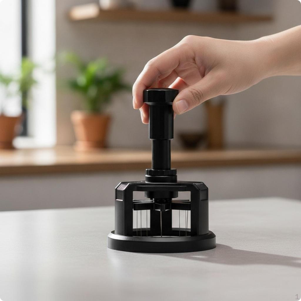 Rotary Espresso Distribution Tool | Height Adjustable Design, Portafilter Coffee Distributor with