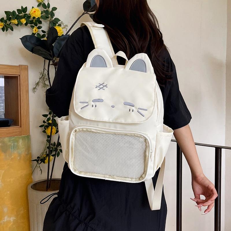 Schoolbag Small Fresh Summer Bag Girl Cute Backpack Shoulder Cute Pain Bag Student Lucky Cat High Value Backpack