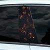 2pcs DIY Honeycomb Image Car Window Pillar Sticker Cool Car Sticker Vinyl Sticker Suitable For Car Door Pillars