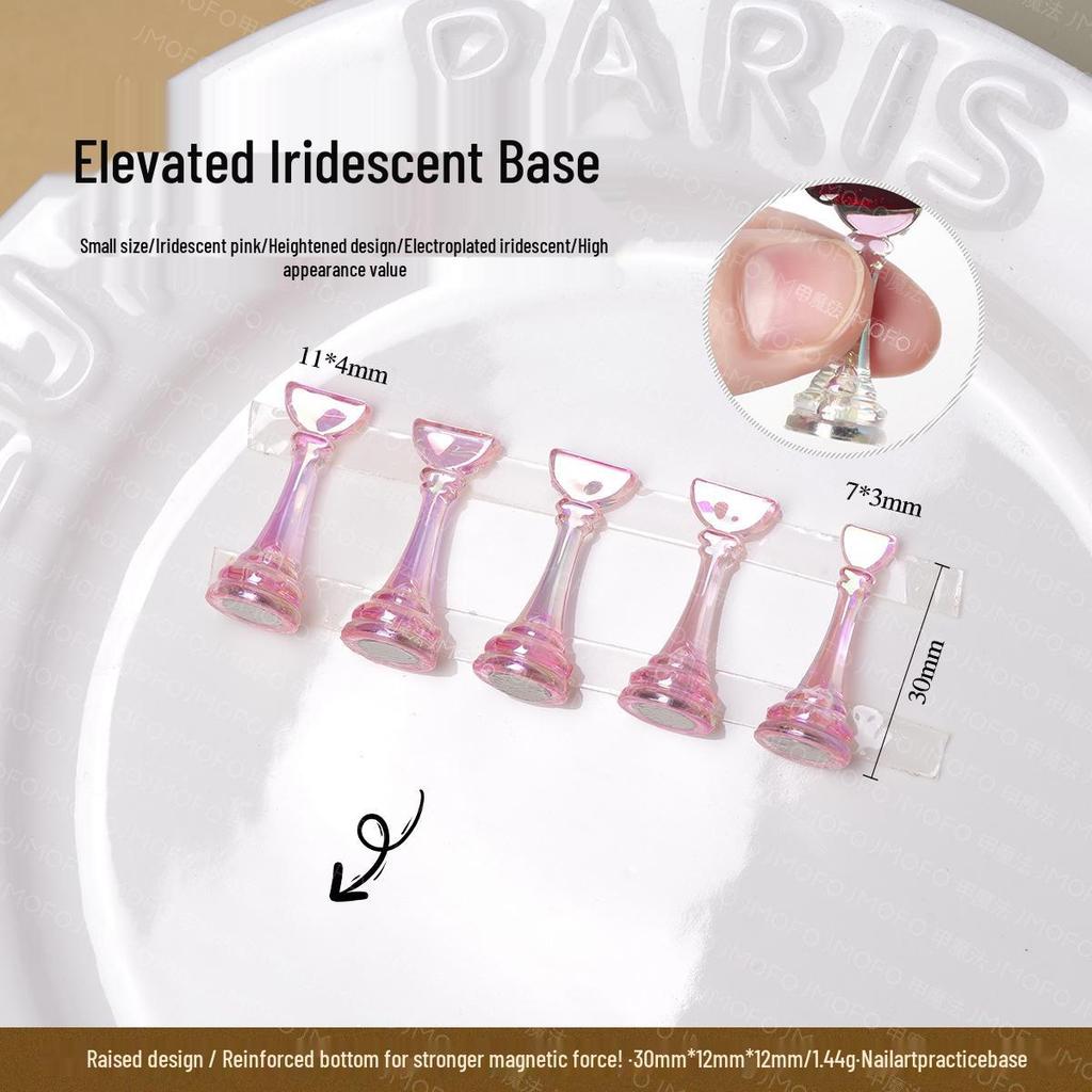 Translucent Pink Nail Holder & Display Stand for Manicure Practice