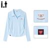:CHOCOOLATE Women's Slim-Fit Long Sleeve Polo Shirt