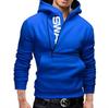 Felpa Casual con Cappuccio, Zip Laterale e Design Color Block da Uomo