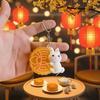 Portable Mooncake Little Rabbit Keychain Creative Mini Mooncake Rabbit Keychain  Party Favors