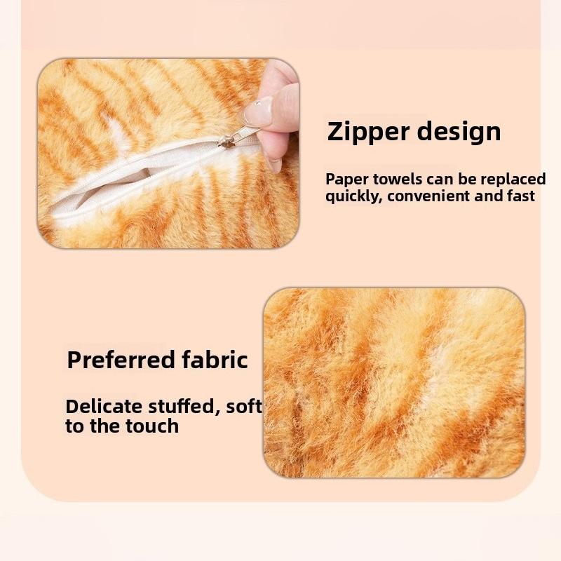 Auto Taschentuchbox rosa Leopardenmuster Katze Taschentuch Plüschpuppe Auto Taschentuchbox niedlich Cartoon Auto hängende Zeichenbox universell