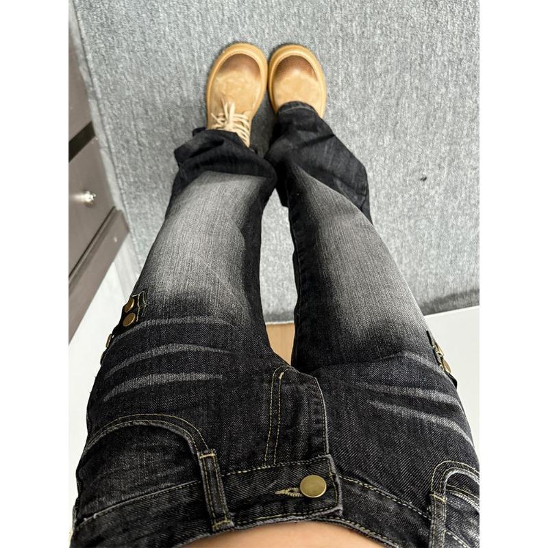High Waist Straight Leg Jeans for Women Plus Size American Retro Loose Fit Wide Leg Trousers