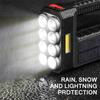 High Lumen Led Flashlight Waterproof USB Rechargeable Flashlights Searchlight Built-In Battery Outdoor Solar Lighting Torchlight