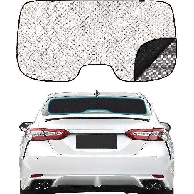 ZATOOTO Rear Windshield Sunshade For Toyota Camry 2018- Rear Windshield Sunshield Double Layer For Sunshade And Privacy Offer Great Visibility Sun