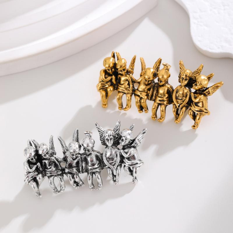 Vintage Baroque Angel Exquisite Design Brooch Pin For Women Girls Classic Unisex Badges Jewelry Accessories Gift