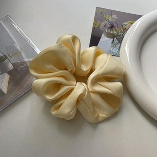 Luxury Satin Hair Tie: High-End French Design, Korean Leather Style