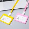1 STÜCK Einfache Geschäfts-Arbeitskarten-ID-Büro-Schule-Ausweishalter Badge Tag Neck Strap Lanyard
