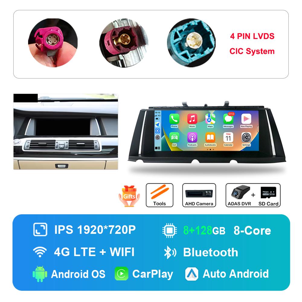 10.25 inch Android Car Radio Multimedia Player HD Touch Screen for BMW 7 Series F01 F02 2009 - 2015 CIC NBT System DSP Stereo