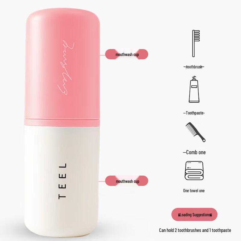 Travel Toothbrush Holder and Wash Cup Set