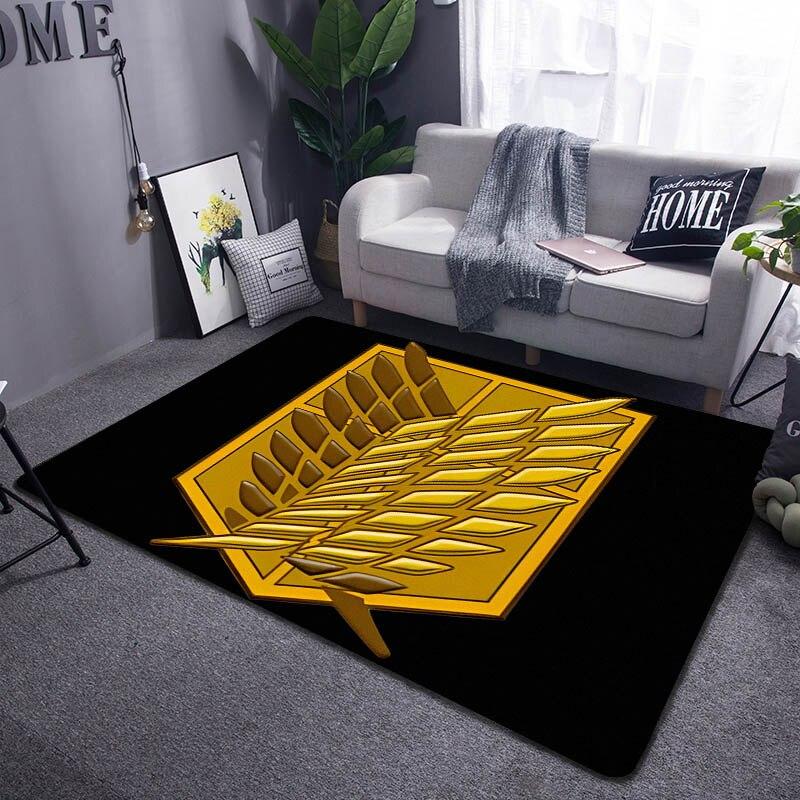 Attack On Titan Wings of Freedom Cartoon Carpet Children's Carpet Living Room Bedroom Anti-slip Carpet Photography Props Carpet
