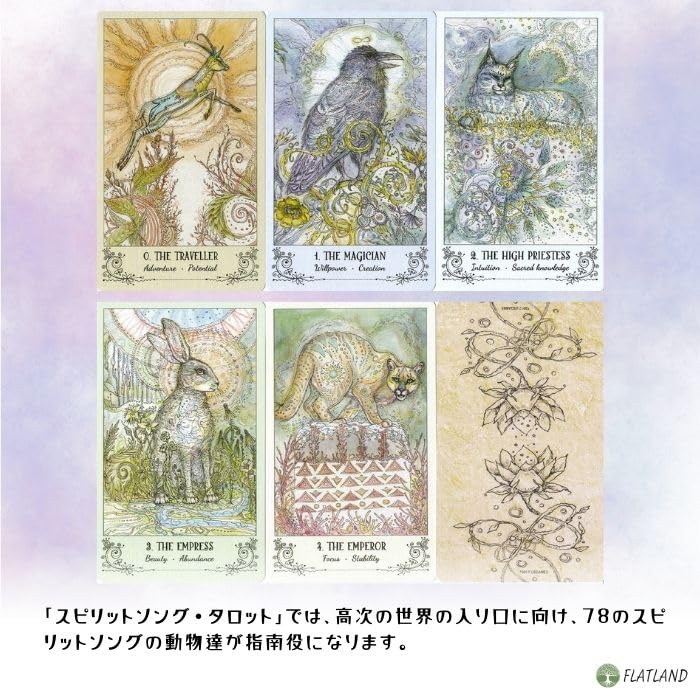 Spirit Song Tarot Reading Japanese Instruction Manual Authentic Tarot 78 Beautiful Tarot, Instructions, Included, Cards, Cards,