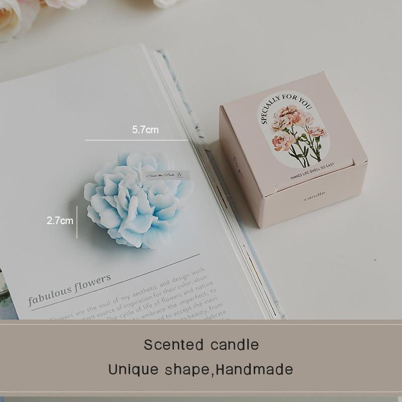 Carnation scented candle handmade fragrance gift Teachers' Day souvenir fragrance simulation flower modeling wax