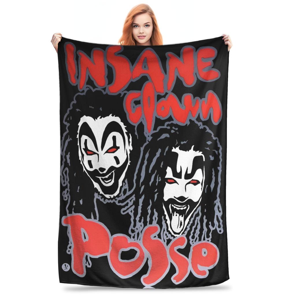 Insane Clown Posse Blanket Warm Soft Street Trend Plush Throw Blanket For Children Home Decor Flannel Bedspread Bed Cover