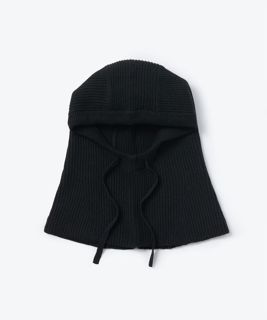 MUSINSA STANDARD WOMAN Women'S Oversized String Knit Balaclava [Black]