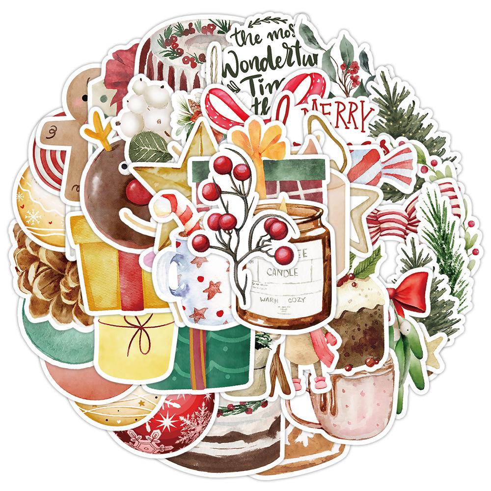Christmas Graffiti Stickers - 50/100/200 Waterproof Decorative Stickers for Cups & Computers