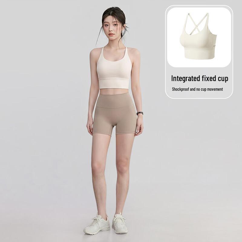 YOYO Women s Fixed Cup Sports Bra & Yoga Set M