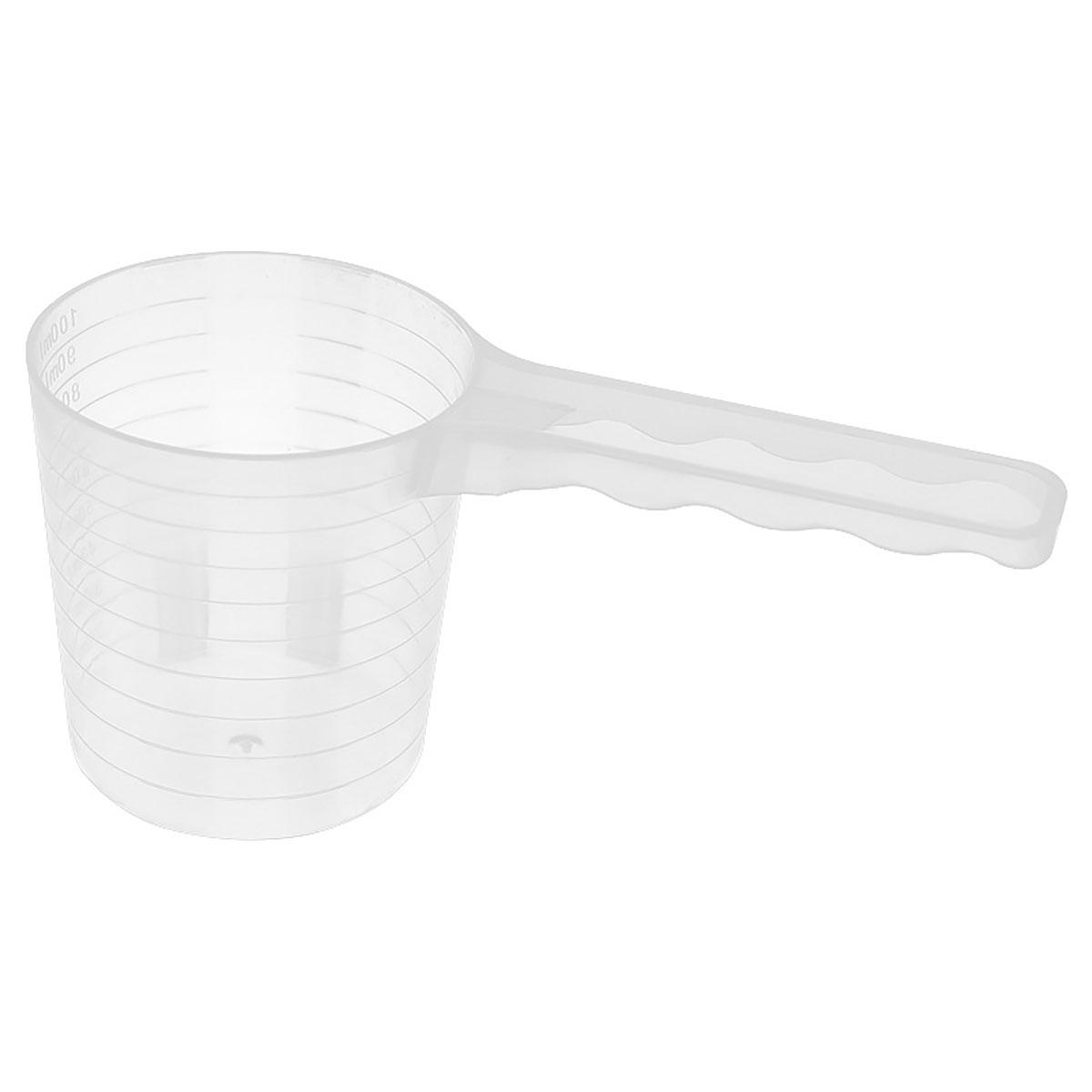 

1 шт. Прозрачная мерная ложка для домашних животных со шкалой Пластиковая лопатка для кормления собак и кошек Посуда для домашних животных 50 г 100 мл