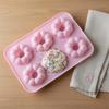 Reusable Flower Silicone Donut Baking Mold 6 Cavity Heat Resistant for Fondant Cake Chocolate Party Pastry