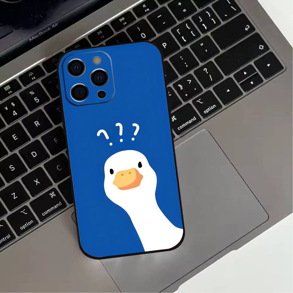 Cartoon Cute G-Goose  Phone Case For iPhone 17,16,15,14,13,12,11 Plus,Pro Max,XS,Soft Silicone Black Cover