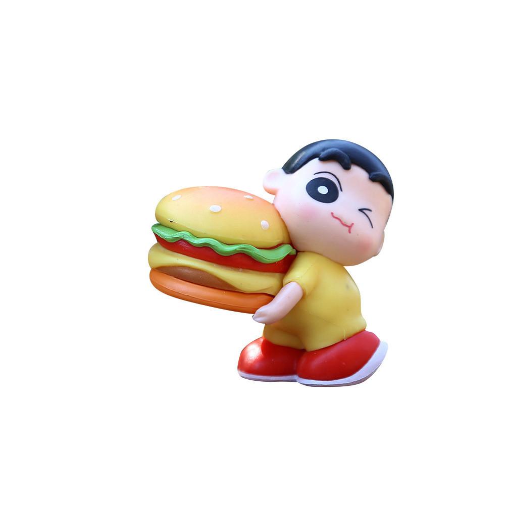 French Crayon Shinchan Fries Hamburg Toy Model Ornaments  Children Art Toy