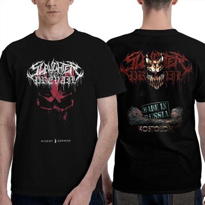 SLAUGHTER TO PREVAIL Band 100 Cotton T-Shirt For Men Beach Streetwear T Shirts O Neck Harajuku Tees Oversize Casual Clothing
