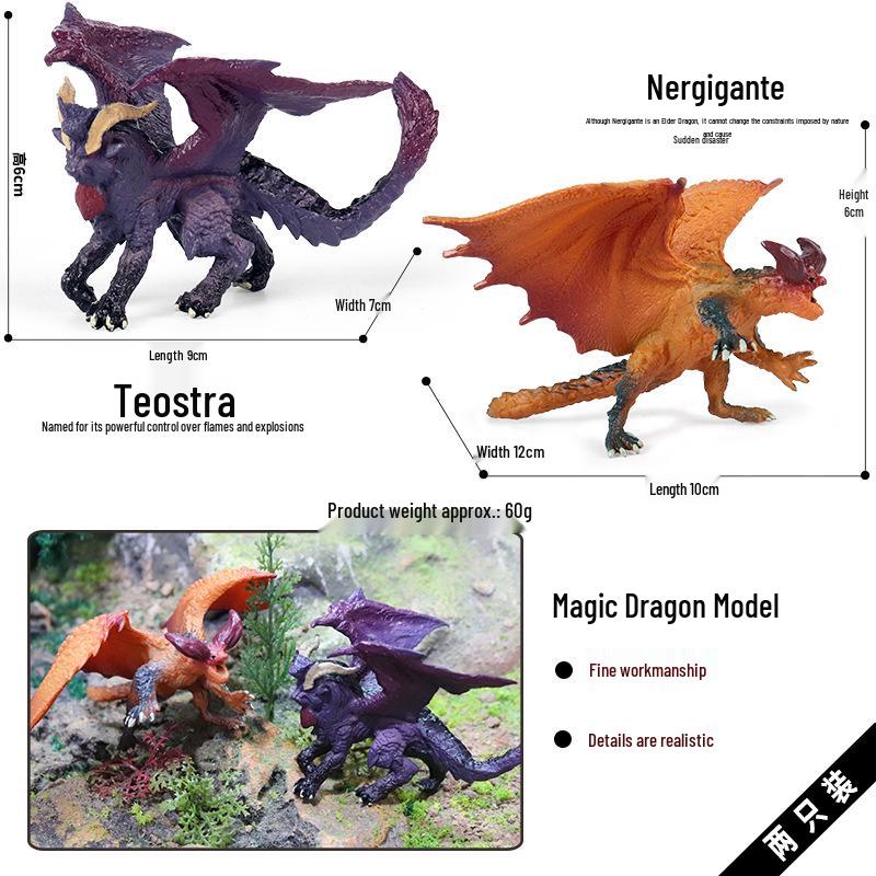 Cross-border Mythical Magic Dragon Simulation Toy Model